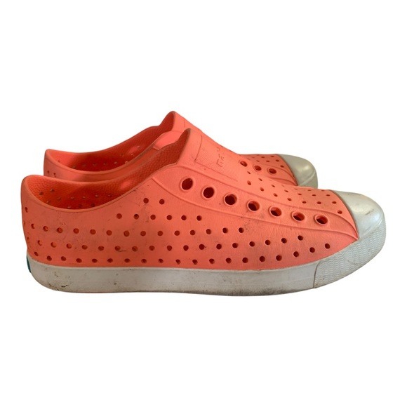Unisex NATIVE Jefferson Orange Shell White Shoes Size Men 6 Women 8 - Picture 5 of 11